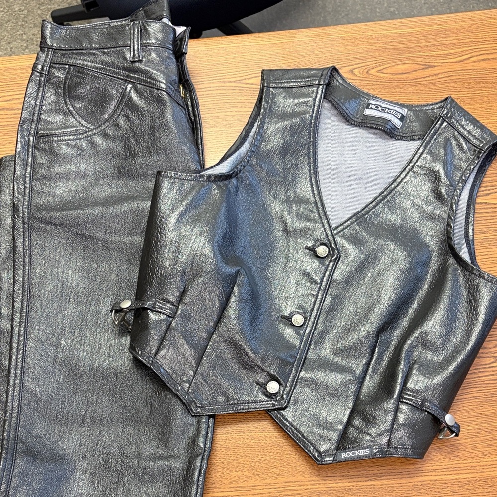 Women's Metallic Silver Jeans